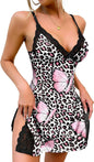 Sexy Night Gowns for Women Babydoll Lingerie Dress Lace Trim Sleep Dress Chemise Nightgowns Side Split Nighty