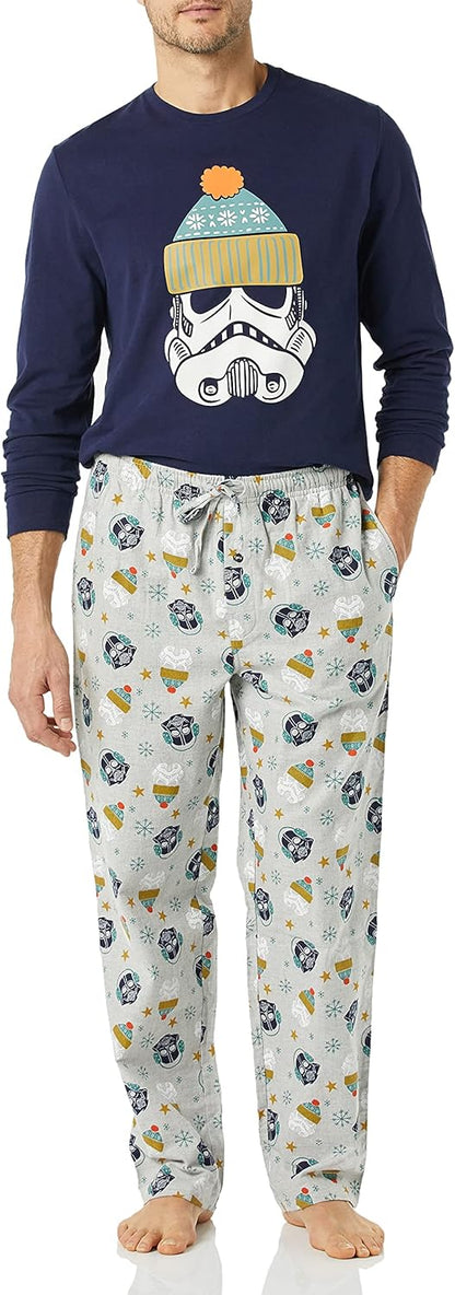 Amazon Essentials Disney | Marvel | Star Wars Men's Flannel Pajama Sleep Sets
