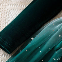 HNXDYY Little Girls Long Sleeve Star Print Knee Length Casual Princess Dress