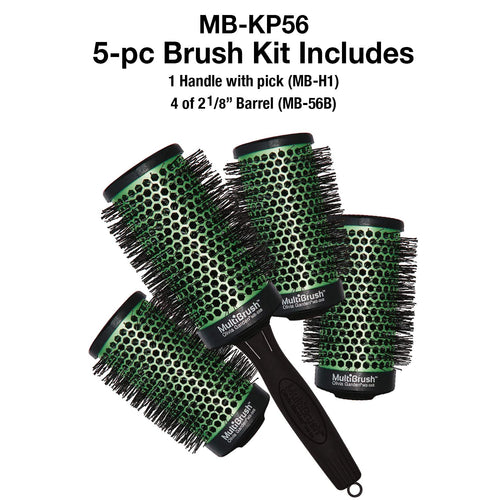 Olivia Garden MultiBrush - Non-Electrical Detachable Thermal Brush with Ceramic Barrel