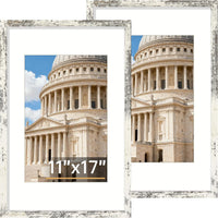 Vittanly 8x10 Picture Frame Set of 2, Solid Wood Frame for Wall or Tabletop, Display Photo 5x7 with Mat or 8x10 without Mat, Natural
