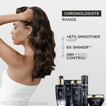 Kerastase Chronologiste Hair Mask | Moisturizes Hair & Scalp For Soft, Shiny Hair | Anti Frizz Deep Conditioning Mask | With Hyaluronic Acid | For Dry, Damaged Hair | Intense Régénérant | 6.8 Fl Oz