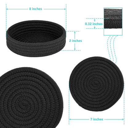 Heat-Resistant Trivet Set for Hot Pots & Pans with Storage Basket