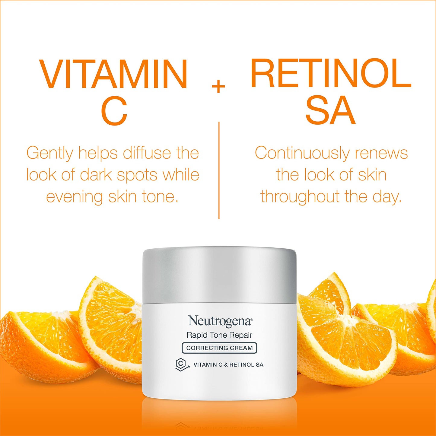 Neutrogena Rapid Tone Repair Retinol + Vitamin C Face Moisturizer, Dark Spot Corrector, Anti-Aging Face Cream for Even Tone 1.7 oz + Trial Size Hydro Boost Facial Cleanser, 0.5 fl. oz