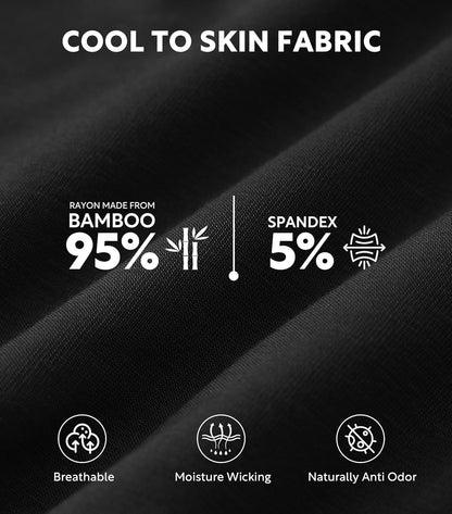 DAVID ARCHY Mens Boxer Shorts Breathable Soft Rayon Made from Bamboo Boxers for Men Loose Fit Mens Underwear 3 or 5 Pack