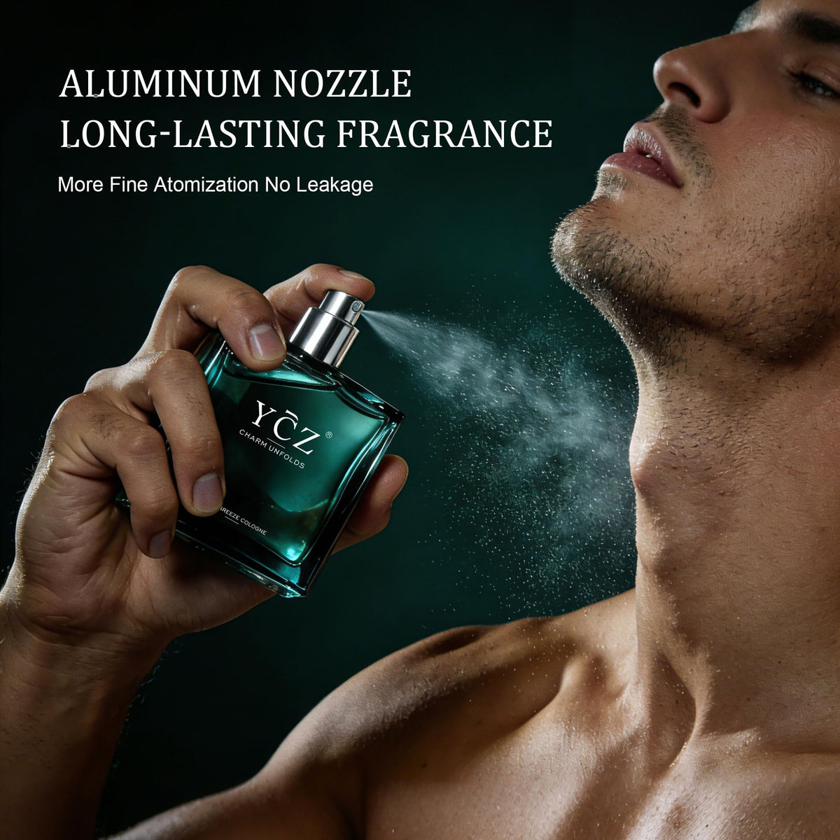 Ycz Midnight Marine Eau de Parfum for Men, 1.7 Fl Oz (50 mL), Long-Lasting Cologne, Fresh Marine & Woody Fragrance with Grapefruit, Ginger and Cedar Notes for Daily Wear, Date Night and Gifts