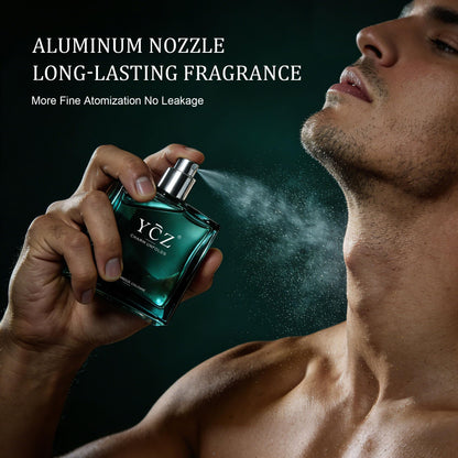 Ycz Midnight Marine Eau de Parfum for Men, 1.7 Fl Oz (50 mL), Long-Lasting Cologne, Fresh Marine & Woody Fragrance with Grapefruit, Ginger and Cedar Notes for Daily Wear, Date Night and Gifts