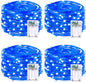 4 Pack 60 LED Fairy Lights Battery Operated with Timer, 20FT Waterproof Twinkle Lights Indoor Outdoor, Cuttable String Lights for Bedroom, Wedding, DIY, Centerpiece, Christmas Decorations (Warm White)