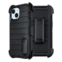 for Phone case iPhone 13 Case with Belt Clip, Heavy Duty Military Grade Drop iPhone13 Protective Case, Shockproof Defender Cover for iPhone 13 Cases 6.1 inch (Black+Blue)