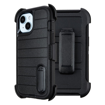 for Phone case iPhone 13 Case with Belt Clip, Heavy Duty Military Grade Drop iPhone13 Protective Case, Shockproof Defender Cover for iPhone 13 Cases 6.1 inch (Black+Blue)