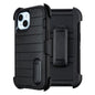 for Phone case iPhone 13 Case with Belt Clip, Heavy Duty Military Grade Drop iPhone13 Protective Case, Shockproof Defender Cover for iPhone 13 Cases 6.1 inch (Black+Blue)