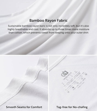 DAVID ARCHY Men's Tank Top Bamboo Rayon Undershirts Tank Shirt Moisture-Wicking A-Shirt for Men, 3 or 5 Pack