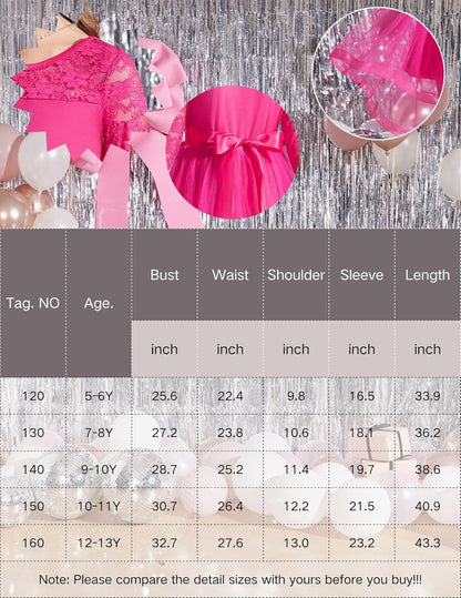 Arshiner Flower Girl Lace Tutu Dresses High Low Hem Long Sleeve Flowy Formal Party Wedding Dress