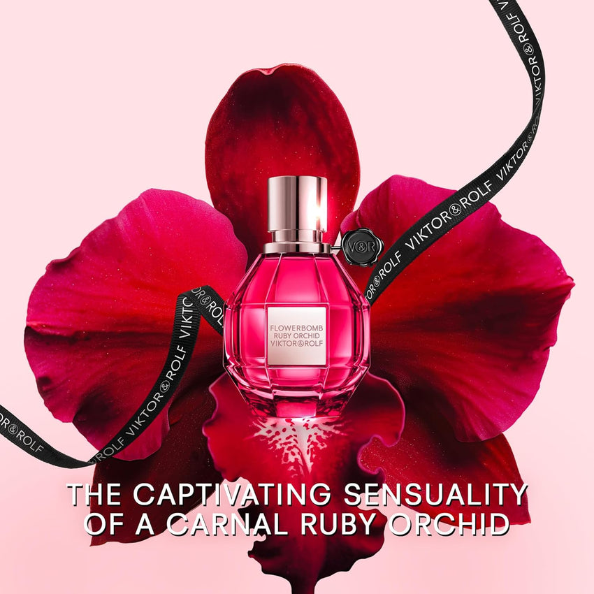 Viktor&Rolf - Flowerbomb Ruby Orchid Eau de Parfum - Women's Perfume - Floral & Fruity - With Notes of Vanilla & Peach