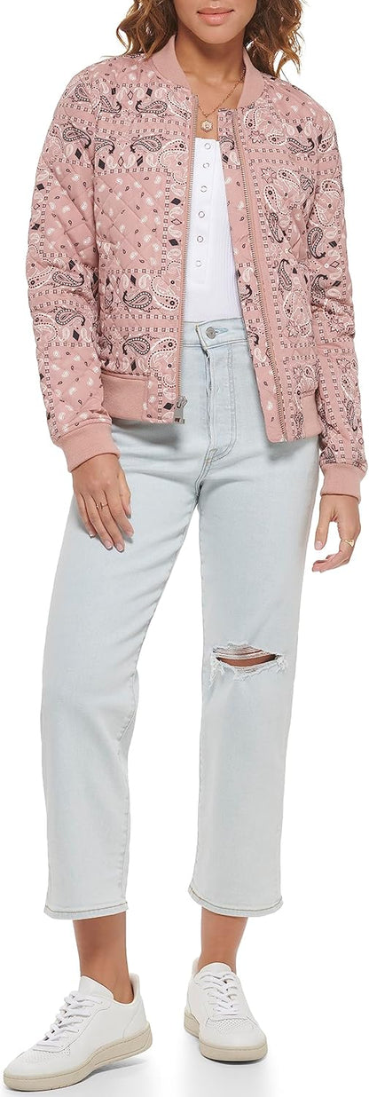 Levi's Women's Diamond Quilted Bomber Jacket With Front Pockets - Regular & Plus Sizes
