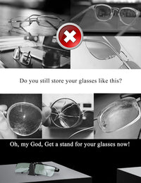 Eyeglass Holder Stand Glasses Wall mount sunglass storage organizer Compatible with Car Sunglass Holder (2Pack)