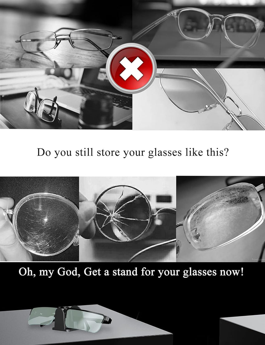 Eyeglass Holder Stand Glasses Wall mount sunglass storage organizer Compatible with Car Sunglass Holder (2Pack)