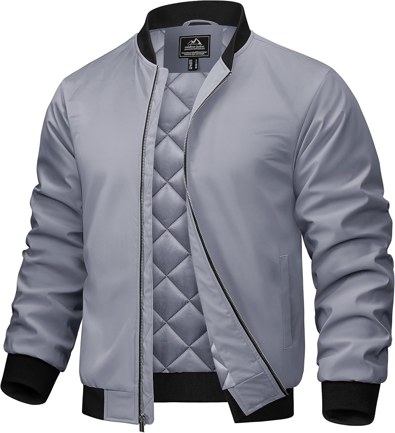 7DAY'S Mens Bomber Jackets Casual Fall Winter Warm Windbreaker Full Zip Windproof Outwear Color-Blocking Coats