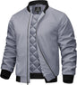 7DAY'S Mens Bomber Jackets Casual Fall Winter Warm Windbreaker Full Zip Windproof Outwear Color-Blocking Coats
