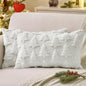 MIULEE Christmas Throw Pillow Covers Dark Green Christmas Decorations Set of 2 Xmas Tree 18x18 Pillow Covers Soft Plush Faux Wool Pillowcases Holiday Festivals Winter Home Decor Sofa Couch Bed Porch