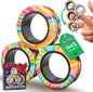 BUNMO Magnetic Rings Stocking Stuffers for Teens - Fidget Toys Adults - Stocking Stuffers for Boys - Magnetic Fidget Rings - Improved Stronger Magnets - Great Teen Gift - Multicolor