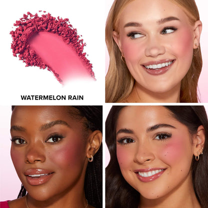 Too Faced Cloud Crush Blush | Buildable, Blendable, High Pigment Color, Vegan + Cruelty Free, 0.17 oz, Super Candy Clouds
