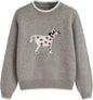 CIDER Women's Fall Sweaters Long Sleeve Cute Sweaters Bear Graphic Crewneck Soft Knit Casual Cropped Pullover