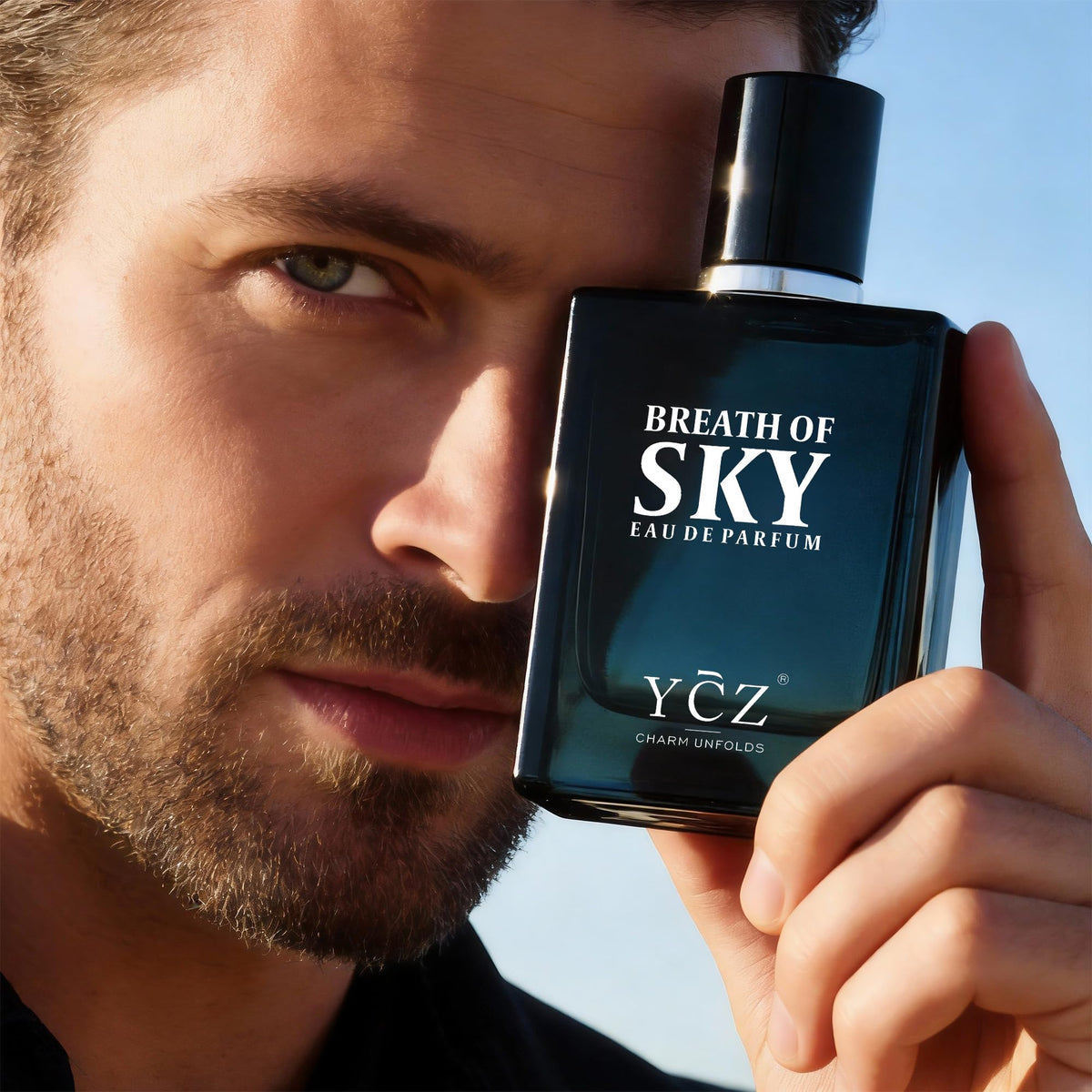 Ycz Midnight Marine Eau de Parfum for Men, 1.7 Fl Oz (50 mL), Long-Lasting Cologne, Fresh Marine & Woody Fragrance with Grapefruit, Ginger and Cedar Notes for Daily Wear, Date Night and Gifts