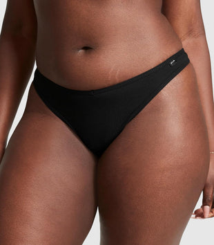 Victoria's Secret PINK Women's Cotton Thong Underwear, Panties for Women, Spring Basic, (M)