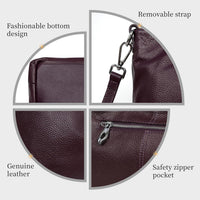 Iswee Genuine Leather Shoulder Bags Purses and Handbags for Women Satchel Designer Cross Body Hobo Medium Size Tote