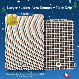 Veken Non Slip Rug Pad Gripper 8 x 10 Feet Extra Thick Pads for Any Hard Surface Floors, Keep Your Rugs Safe and in Place, Under Carpet Anti Skid Mat