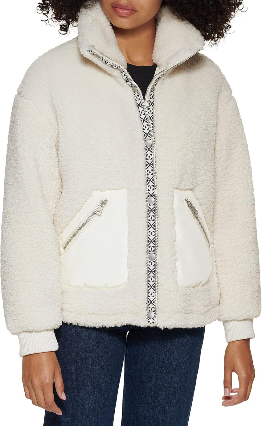 Levi's Women's Sherpa Teddy Jacket (Standard & Plus Sizes)