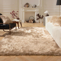 Ashler Faux Fur Rug, Dark Blue Area Rugs, Fluffy Sheepskin Fur Rug, Fuzzy Ultra Soft 2 x 6 Ft Rugs, Machine Washable Shag Rug, Nursery Throw Rugs for Bed, Living, Kids Room