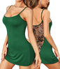 RSLOVE Women's Lingerie Sexy Nightgowns Lace Babydoll Chemise Strappy Sleepwear Sleep Dress