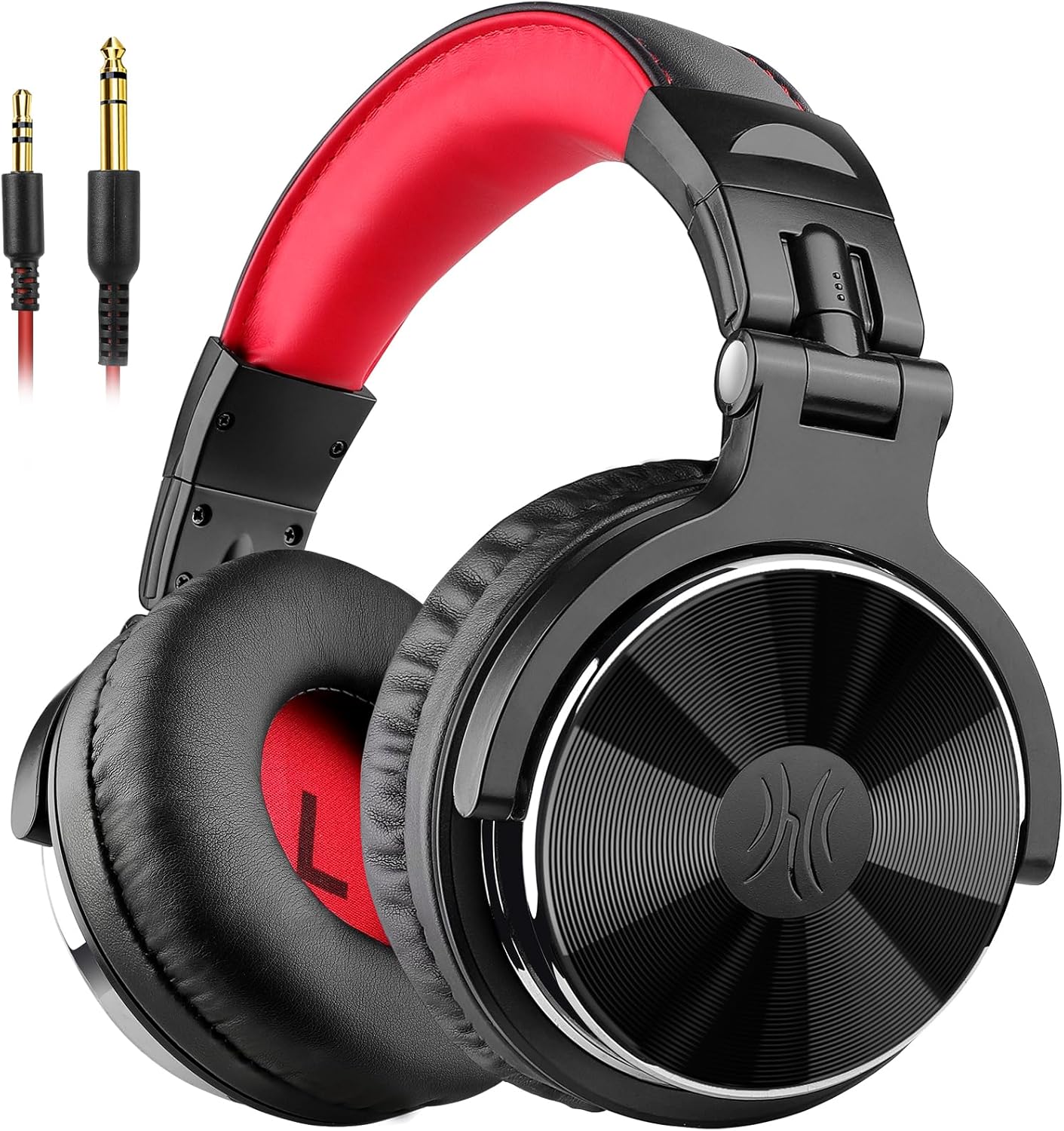 OneOdio Wired Over Ear Headphones Hi-Res Studio Monitor & Mixing DJ Stereo Headsets with 50mm Drivers and 1/4 to 3.5mm Jack for AMP Computer Recording Podcast Keyboard Guitar Laptop - Black