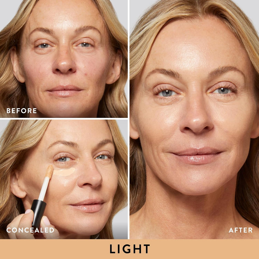 LAURA GELLER NEW YORK The Ideal Fix Concealer - Light - Buildable Medium to Full Coverage Liquid Concealer - Covers Under Eye Dark Circles & Blemishes - Long-Lasting