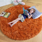Amdrebio Light Pink Round Rug 4Ft for Girls Bedroom, Fluffy Circle Area Rugs for Kids Room Decor Aesthetic, Cute Shag Fuzzy Carpet for Nursery, Preppy Dorm, Classroom, Playroom, Teen, Baby, Washable