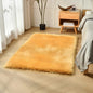 duduta White Faux Sheepskin Throw Rug 2x3 ft, Fluffy Shag Fur Chair Cover Small Bedside Dorm Rug Non Slip Washable