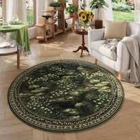 Rugcomf 2x6 Runner Rug Impressionist-Style Vintage Kitchen Rugs Non Slip Washable Soft Carpet Runner for Kitchen Laundry Bedroom Bathroom, Blue