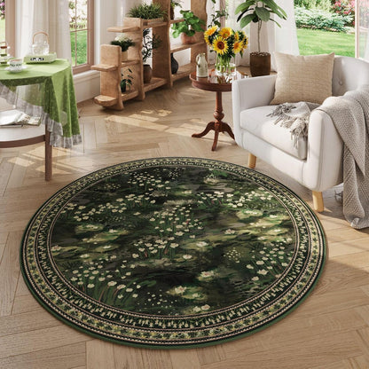 Rugcomf 2x6 Runner Rug Impressionist-Style Vintage Kitchen Rugs Non Slip Washable Soft Carpet Runner for Kitchen Laundry Bedroom Bathroom, Blue