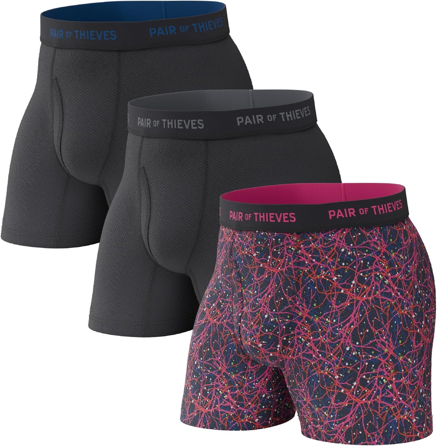Pair of Thieves Super Fit Men's Boxer Briefs – Soft, Breathable, Quick-Dry Underwear with 4-Way Stretch (2 & 3 Pack)