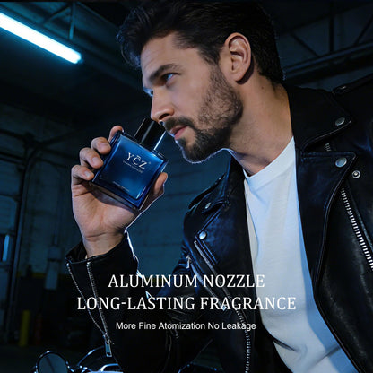 Ycz Midnight Marine Eau de Parfum for Men, 1.7 Fl Oz (50 mL), Long-Lasting Cologne, Fresh Marine & Woody Fragrance with Grapefruit, Ginger and Cedar Notes for Daily Wear, Date Night and Gifts