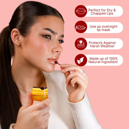 Original My Bee Balm Lip Balm - 4 Pack Hydrating Balm Honey Pot for Dry, Chapped & Cracked Lips with Propolis, Honey & Vitamin E - Soften, Smooth & Reduce Lip Lines