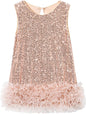 Tutu.kk Toddler Girls Sequin Dress A-Line Sparkly Sleeveless Wedding Gown Party Dresses for Girls