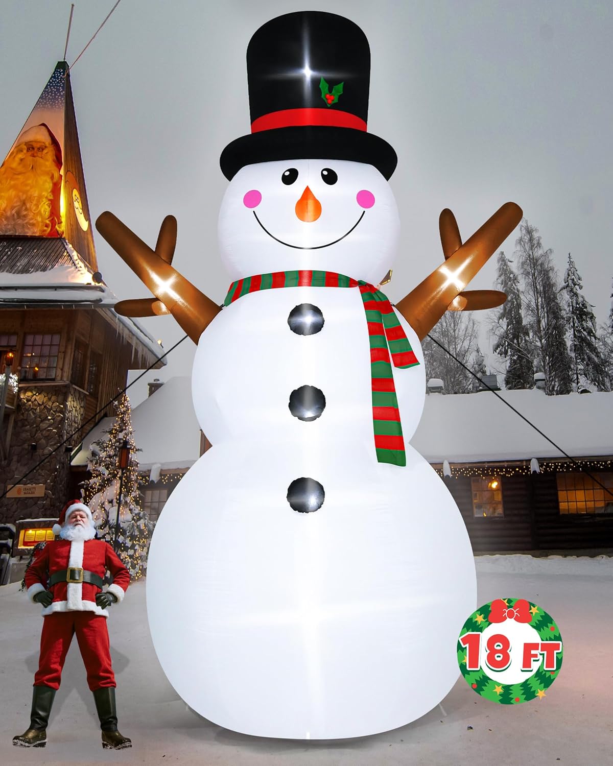 8FT Christmas Inflatables Nativity Scene, Blow Up Christmas Nativity Scene, LED Lighted The Birth of Jesus Scene Inflatables Decor, Christmas Outdoor Inflatable Decor for Xmas Yard Lawn Patio