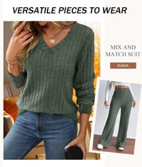 RUMIA Fall Outfits for Women 2025 Vacation Matching Sweater Lounge Sets (S-2XL)