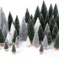 30Pcs Christmas Decorations Mini Christmas Trees, Artificial Christmas Tree Bottle Brush Trees with Wooden Base for Christmas Decor Christmas Party Home Table Craft
