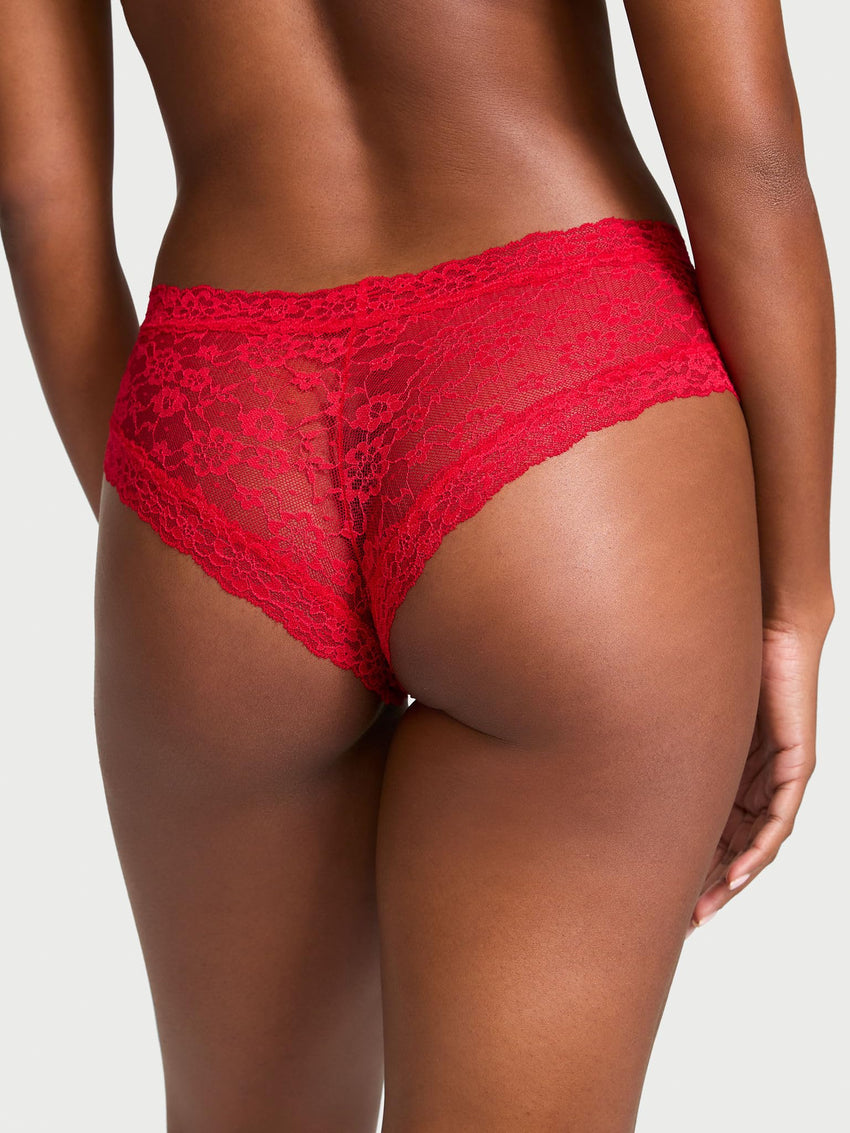 Victoria's Secret Women's Lace Cheeky Underwear, Minimal Coverage Panties for Women, Multi Pack (XS-XXL)