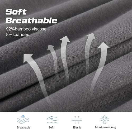 BAMBOO COOL Mens Pajama Pants Sleep Lounge Bottoms Soft Comfy Pj Pant Sleepwear with Pockets 2 Pack