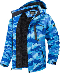 7DAY'S Men's Winter Skiing Jackets Water Resistant Fleece Coats Insulated Thermal Snowboard Jacket Parka Raincoat with Hood